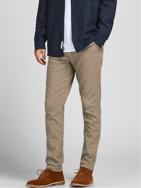 Jack & Jones Jack & Jones Marco Beige Moške hlače Chino
