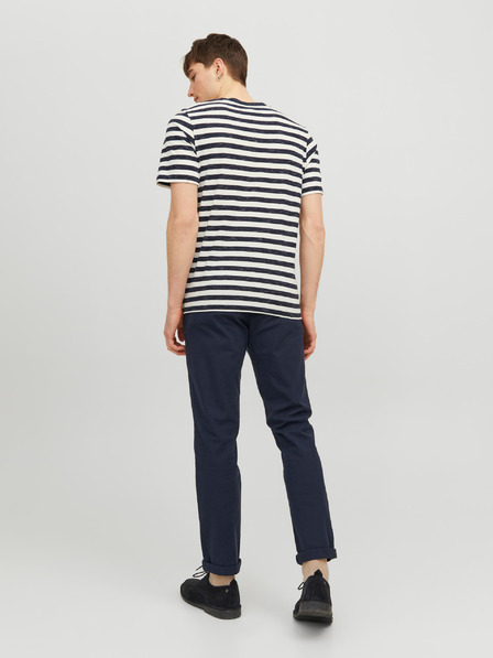Jack & Jones Temno modre moške hlače Jack & Jones Marco s skrajšanimi hlačami chino