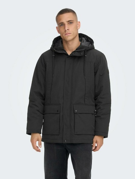 ONLY & SONS Črna moška zimska jakna ONLY & SONS Jayden