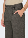 Jacqueline de Yong Črne in bež vzorčaste ženske hlače s širokimi nogavicami JDY Geggo