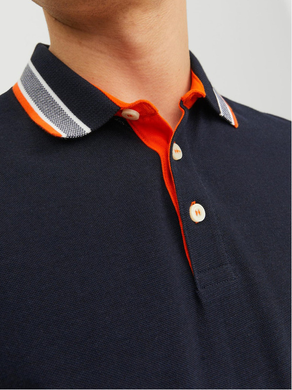 Jack & Jones Temno modra moška polo majica Jack & Jones Paulos