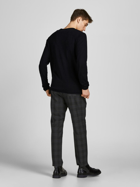 Jack & Jones Črn moški osnovni pulover Jack & Jones Hill
