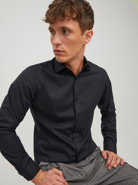 Jack & Jones Črna moška srajca Jack & Jones Parker