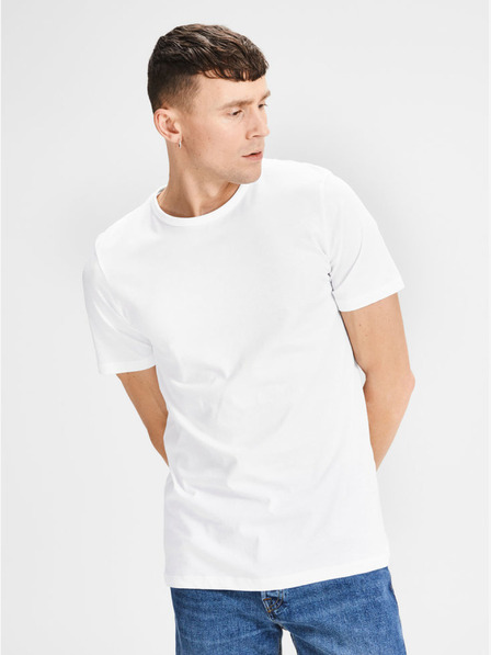 Jack & Jones Komplet dveh belih moških majic s kratkimi rokavi Jack & Jones Basic