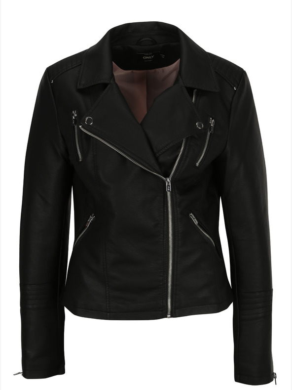 ONLY Črne ženske usnjene krivulje ONLY Gemma