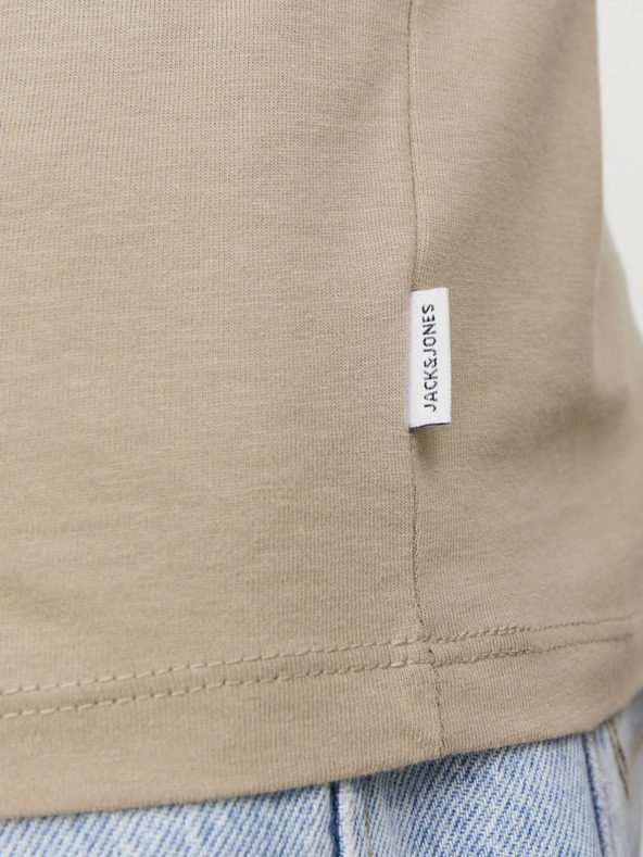 Jack & Jones Bež moška osnovna majica Jack & Jones Organic