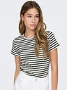 Jacqueline de Yong Črno-bela črtasta ženska majica JDY Solar