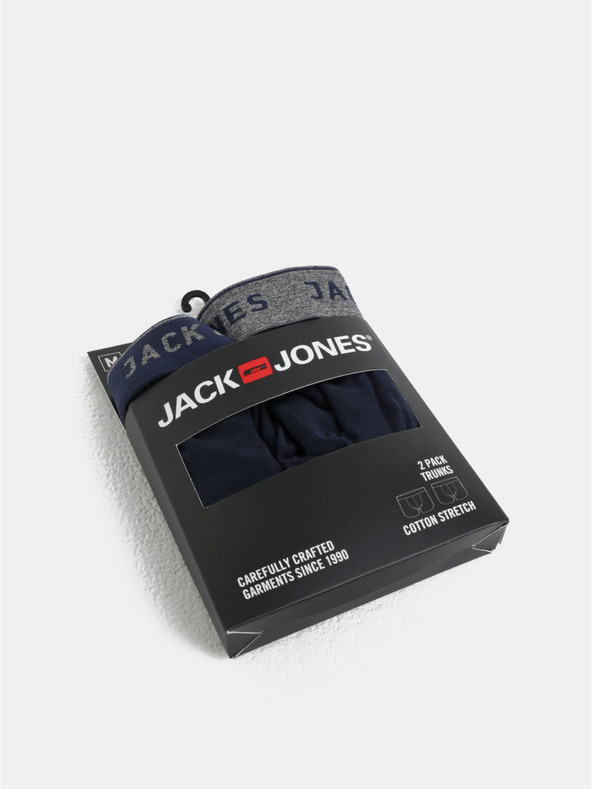 Jack & Jones Komplet dveh temno modrih moških boksaric Jack & Jones Vincent