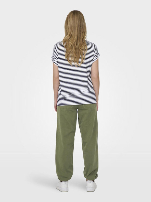 ONLY Modro-bela ženska črtasta majica ONLY Moster