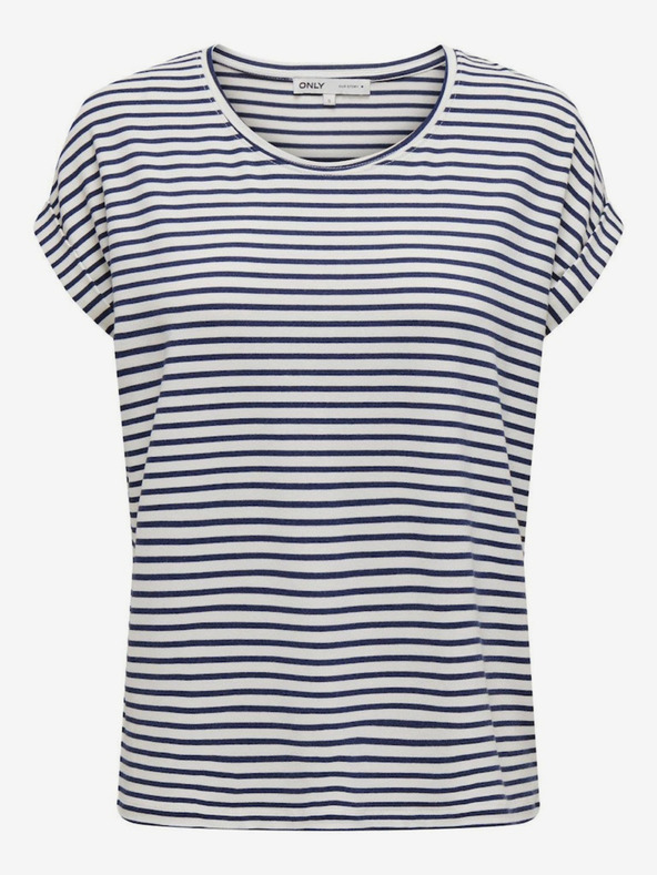ONLY Modro-bela ženska črtasta majica ONLY Moster