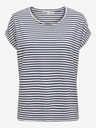 ONLY Modro-bela ženska črtasta majica ONLY Moster