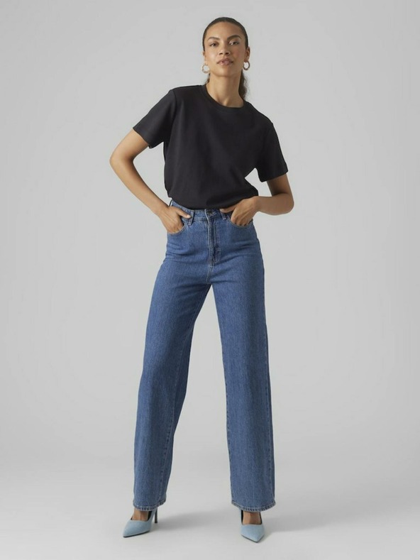 Vero Moda Črna ženska majica Vero Moda Naima