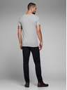 Jack & Jones Svetlo siva črtasta majica Jack & Jones Basic