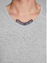 Jack & Jones Svetlo siva črtasta majica Jack & Jones Basic