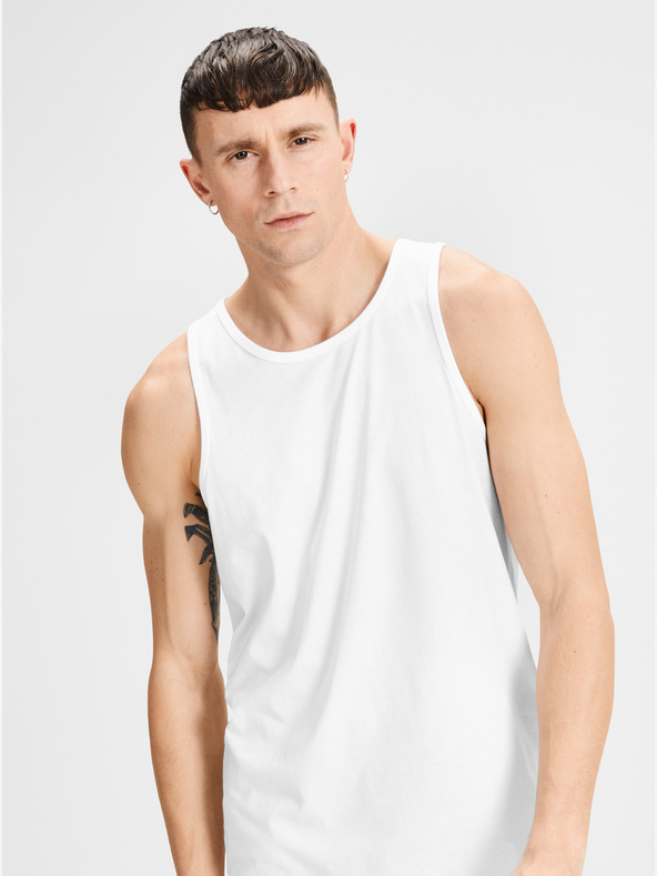 Jack & Jones Komplet dveh belih osnovnih majic Jack & Jones