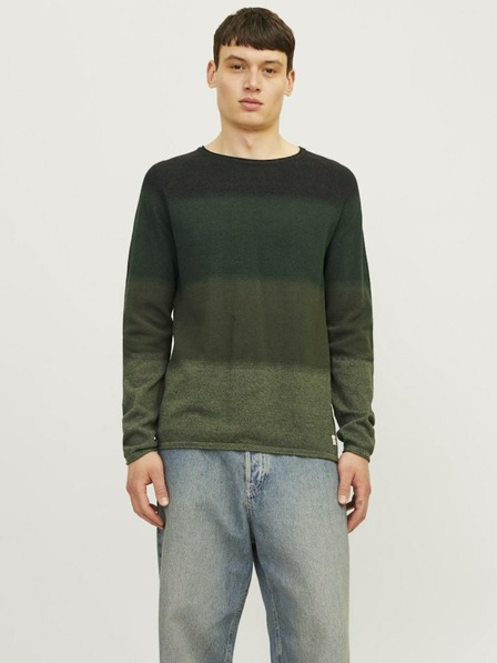 Jack & Jones Zelena moška jopa Jack & Jones JJEHILL s črtami