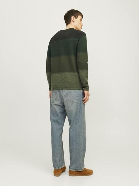 Jack & Jones Zelena moška jopa Jack & Jones JJEHILL s črtami