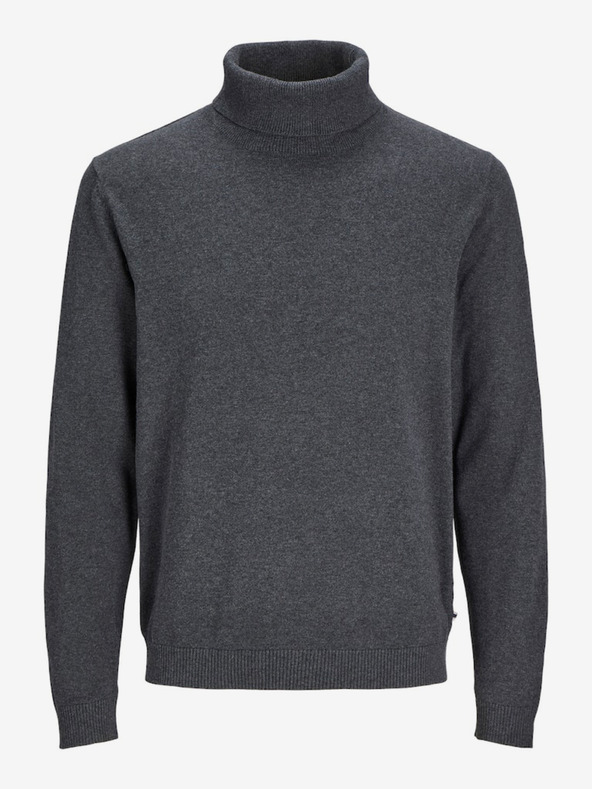 Jack & Jones Temno siva moška jopa Jack & Jones Basic Turtleneck