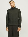 Jack & Jones Temno zelena moška jopa Jack & Jones Basic Turtleneck