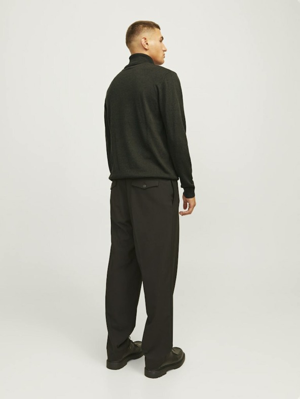 Jack & Jones Temno zelena moška jopa Jack & Jones Basic Turtleneck