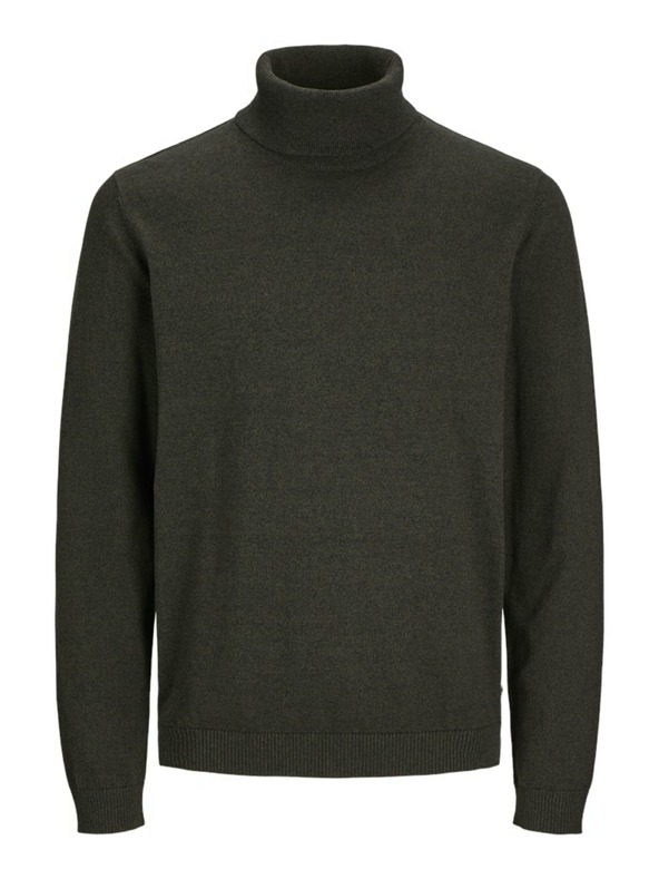 Jack & Jones Temno zelena moška jopa Jack & Jones Basic Turtleneck