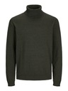 Jack & Jones Temno zelena moška jopa Jack & Jones Basic Turtleneck