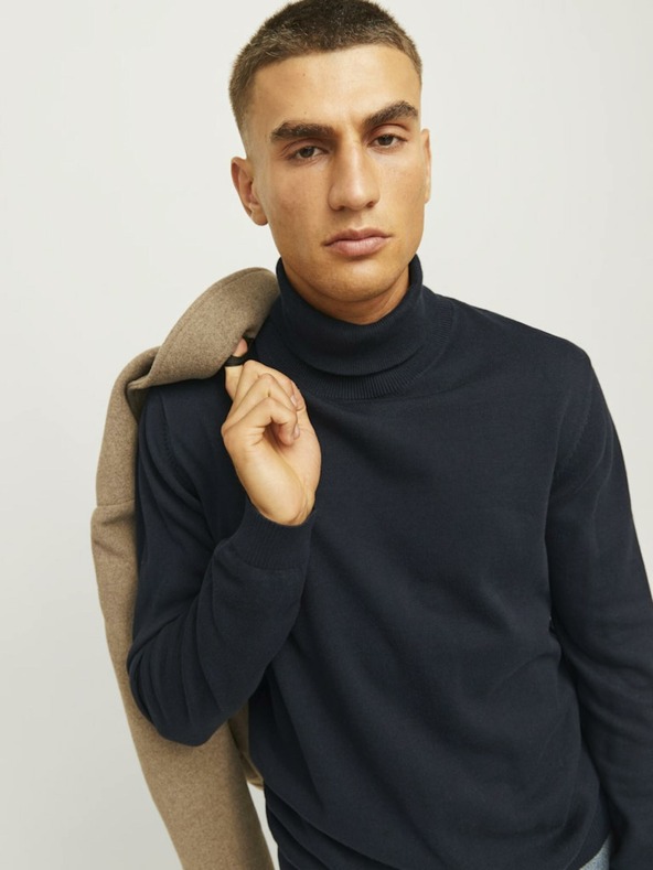 Jack & Jones Temno modra Moški Jack & Jones Basic Turtleneck