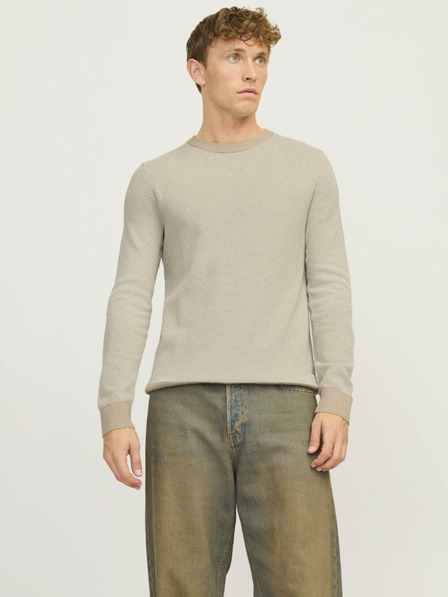Jack & Jones Beige Moški pulover Jack & Jones Globe
