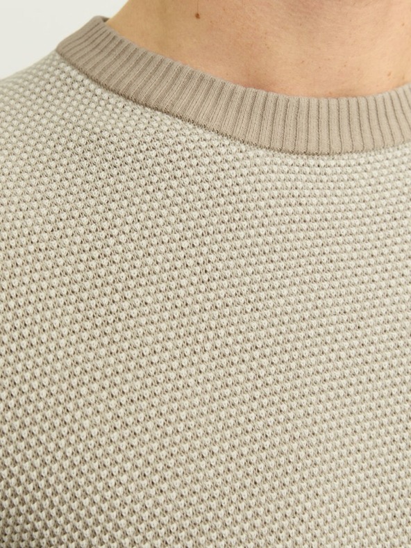 Jack & Jones Beige Moški pulover Jack & Jones Globe