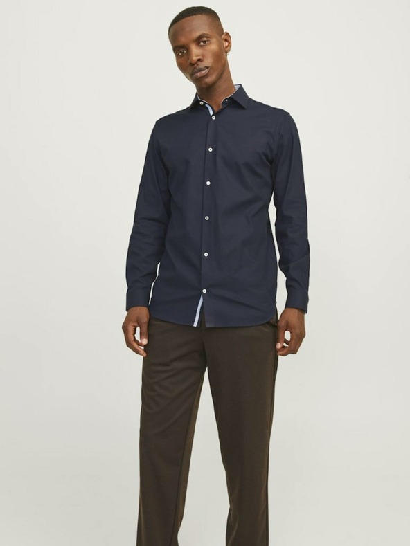Jack & Jones Temno modra moška srajca Jack & Jones Parker