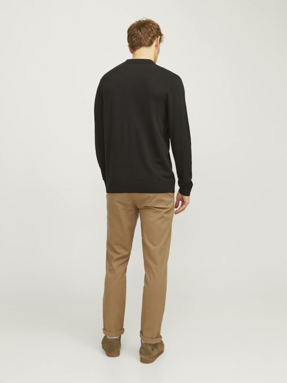 Jack & Jones Svetlo rjave moške hlače chino Jack & Jones Marco