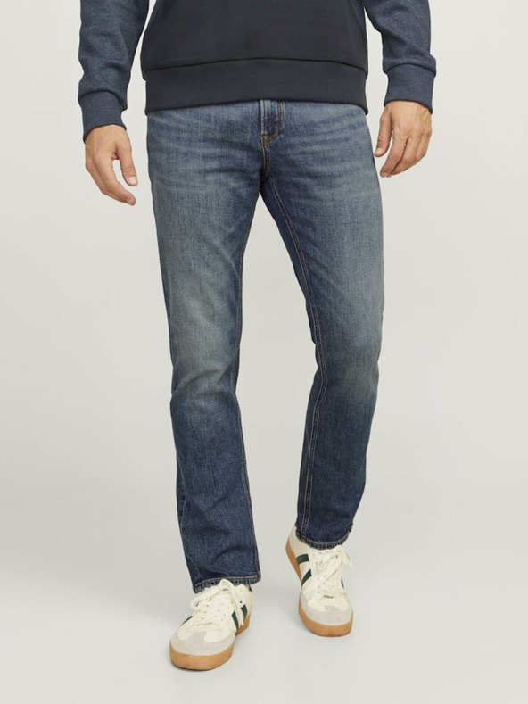 Jack & Jones Temno modre moške kavbojke ravnega kroja Jack & Jones Clark