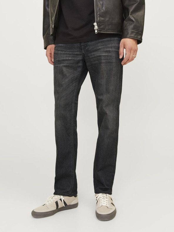 Jack & Jones Temno sive moške kavbojke ravnega kroja Jack & Jones Clark