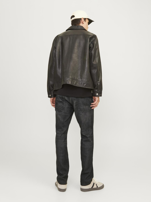 Jack & Jones Temno sive moške kavbojke ravnega kroja Jack & Jones Clark