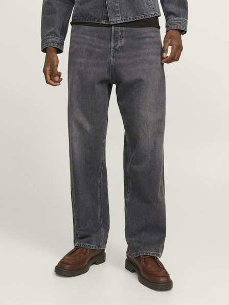 Jack & Jones Temno sive moške kavbojke ravnega kroja Jack & Jones Iron