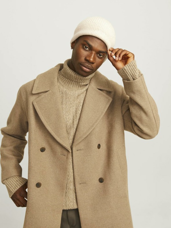 Jack & Jones Bež Moška volnena kapa Jack & Jones Lump Cap