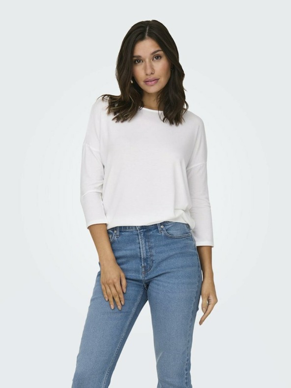 ONLY Bela ženska majica ONLY Glamour