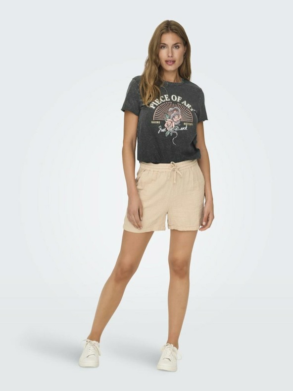 ONLY Črna ženska majica ONLY Lucy