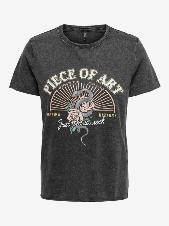 ONLY Črna ženska majica ONLY Lucy