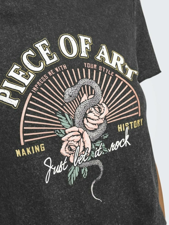 ONLY Črna ženska majica ONLY Lucy