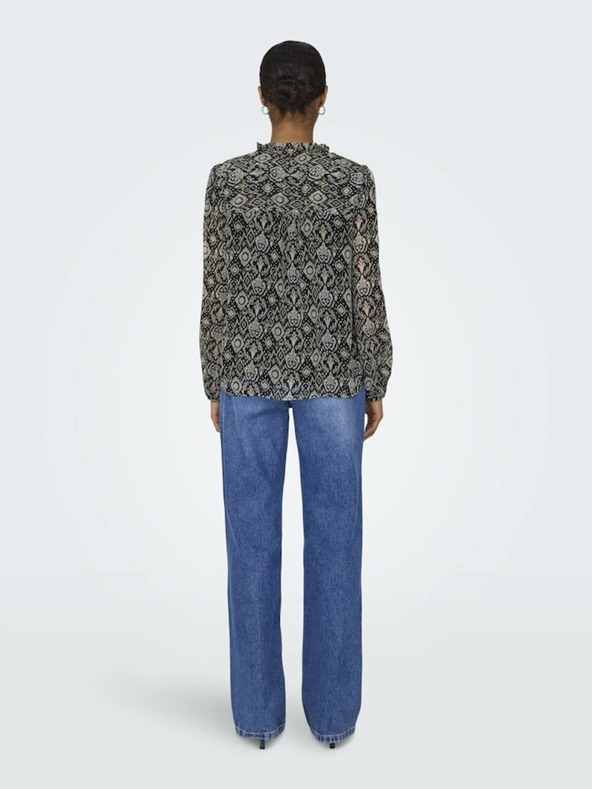 ONLY Bežno-črna ženska vzorčasta bluza ONLY Ditsy