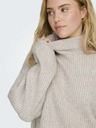 ONLY Krem ženski pulover iz volnene mešanice ONLY Melanie