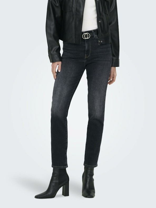 ONLY Črne ženske kavbojke ravnega kroja ONLY Emily