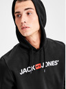 Jack & Jones Črna kapuca s potiskom Jack & Jones Corp