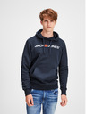 Jack & Jones Temno modra kapuca s potiskom Jack & Jones Corp