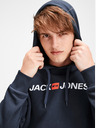 Jack & Jones Temno modra kapuca s potiskom Jack & Jones Corp