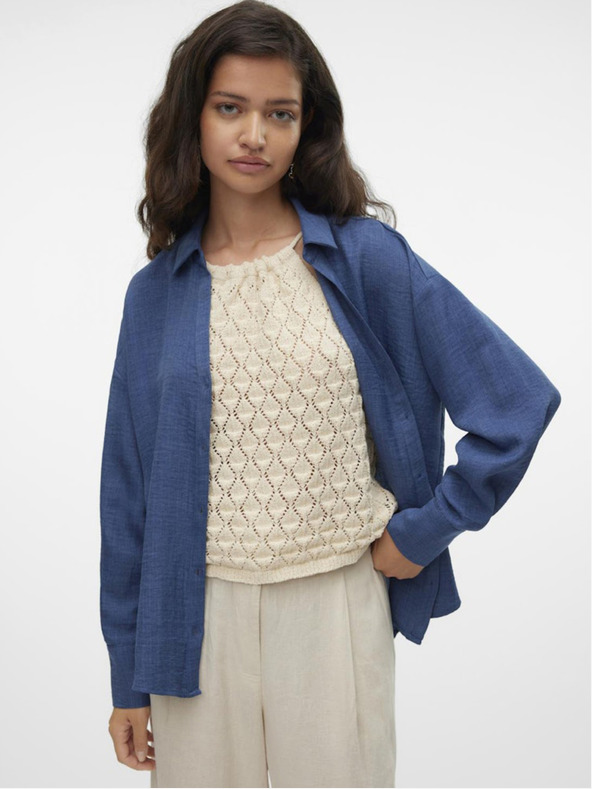 Vero Moda Modra ženska majica Vero Moda Melaney