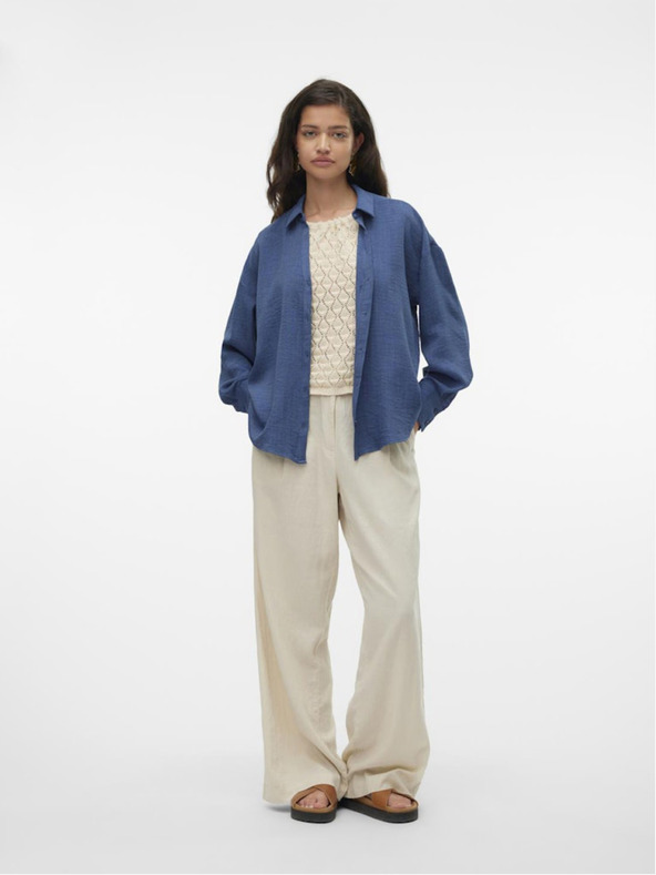 Vero Moda Modra ženska majica Vero Moda Melaney