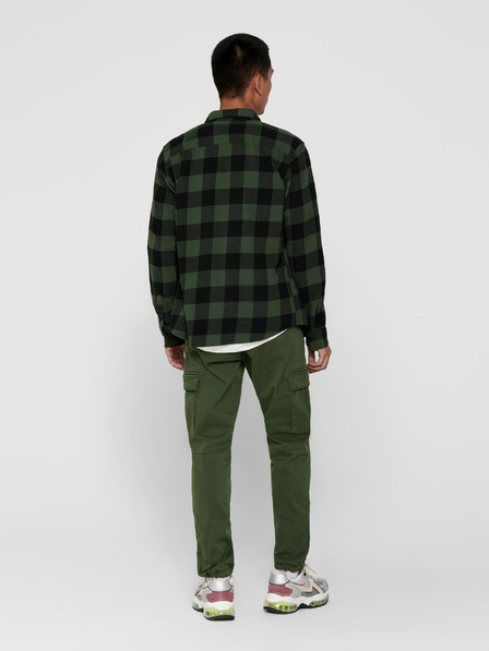 ONLY & SONS ONLY & SONS Gudmund črno-zelena karirasta srajca