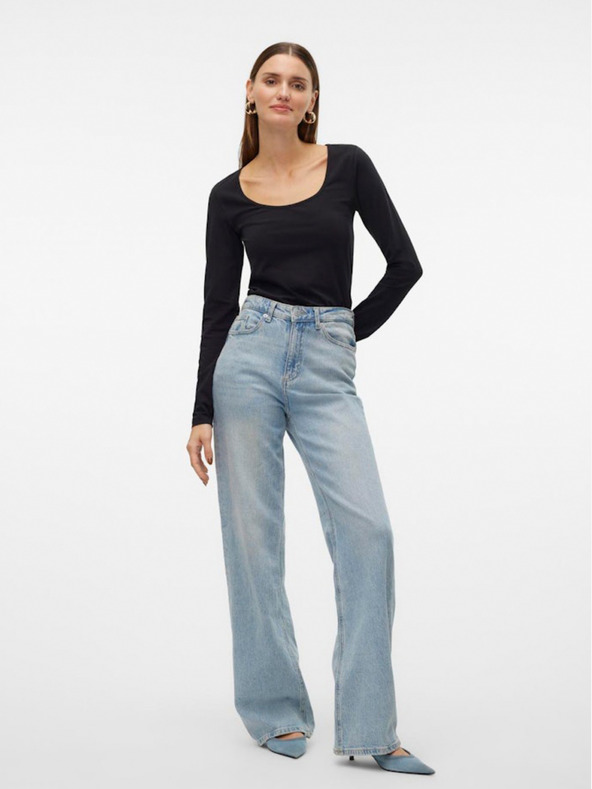 Vero Moda Črna ženska majica Vero Moda Lulu